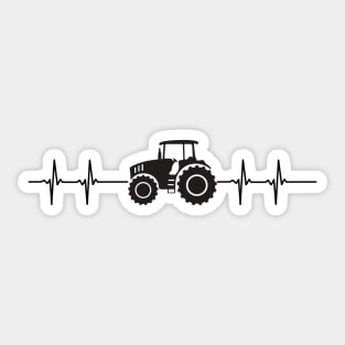 Tractor love, My heartbeat for a tractor Sticker